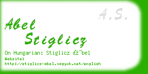 abel stiglicz business card